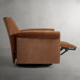 Rudy Rolled Arm Swivel Recliner